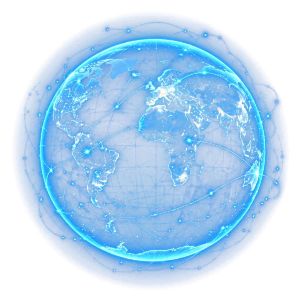 Global Digital Cyber Network Globe